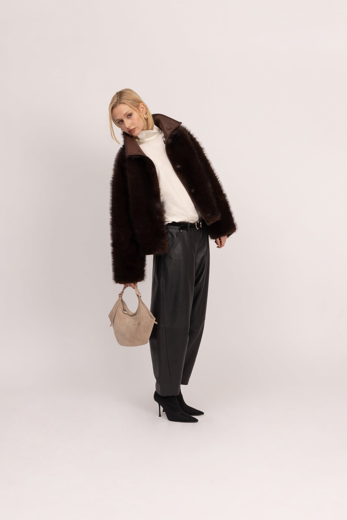 Short Faux Jacket - Truffle