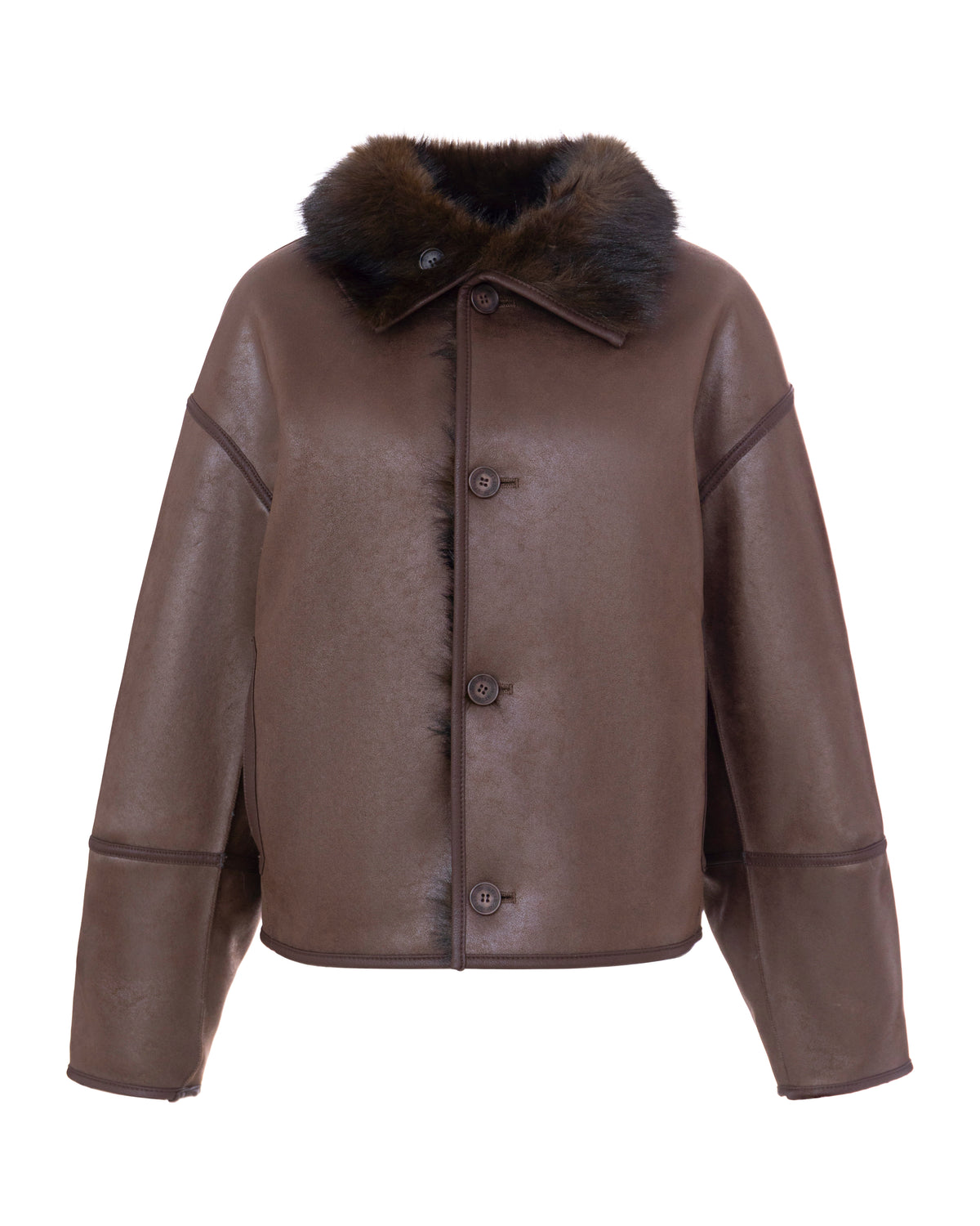 Short Faux Jacket - Truffle