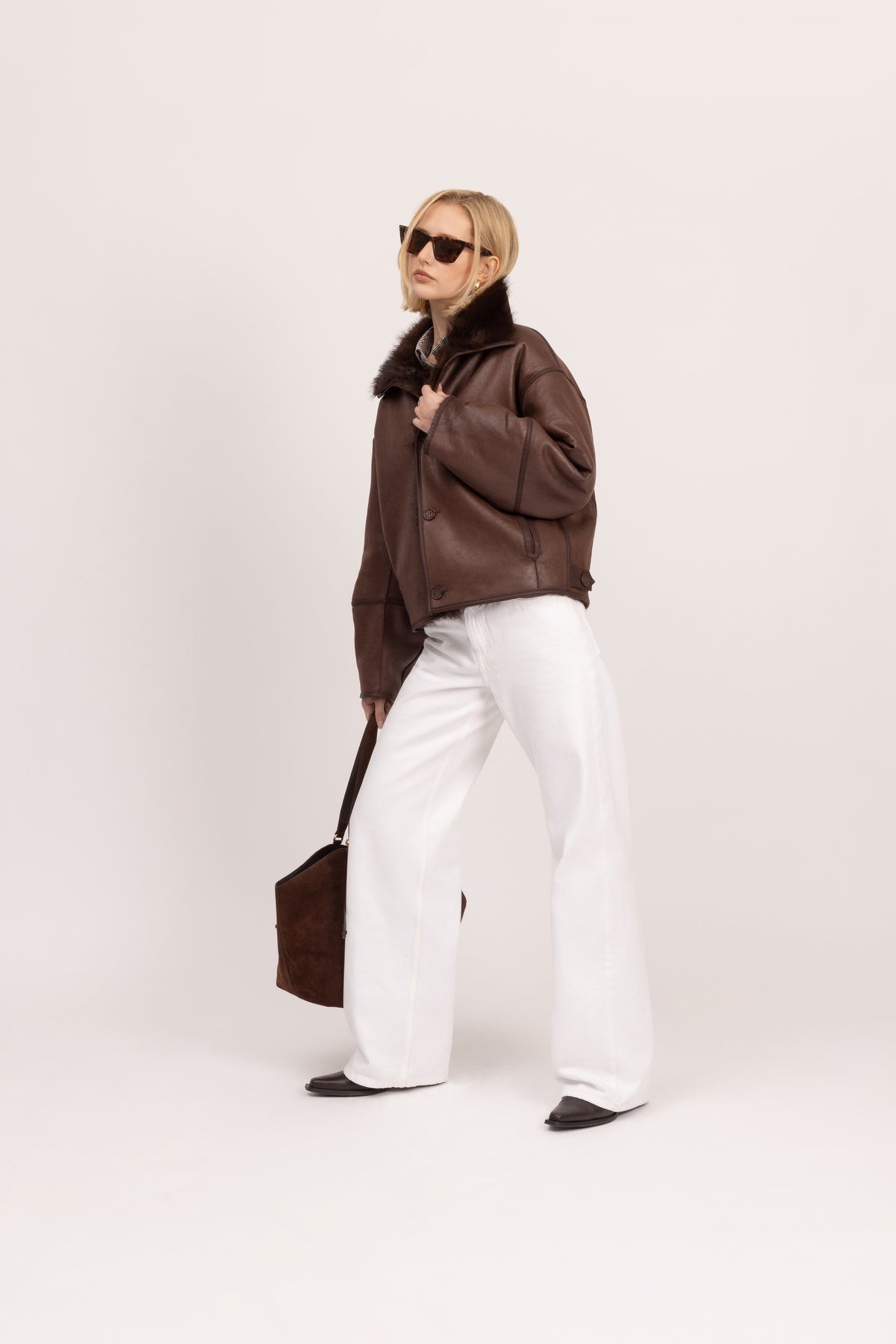 Short Faux Jacket - Truffle