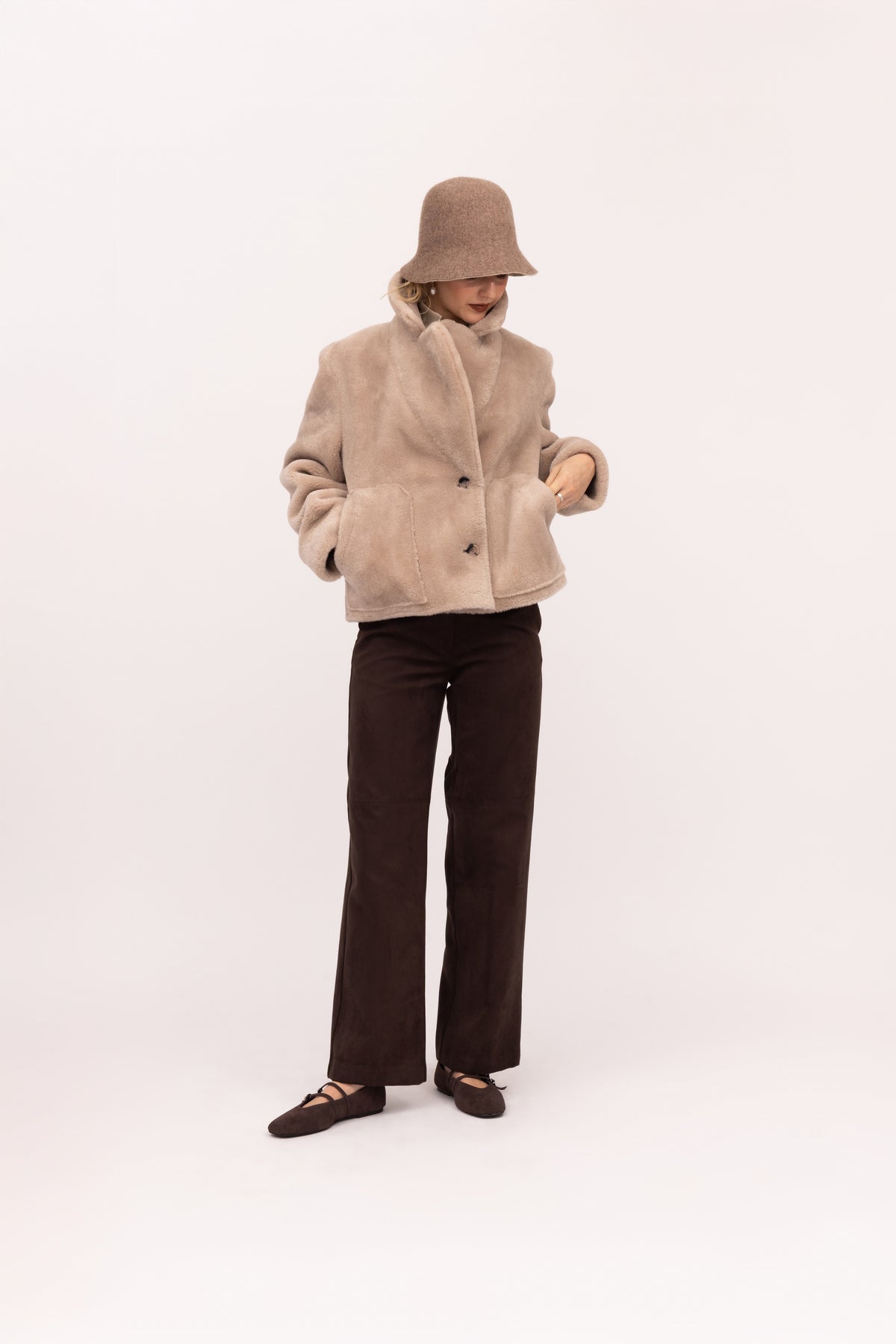 Short Faux Jacket - Taupe