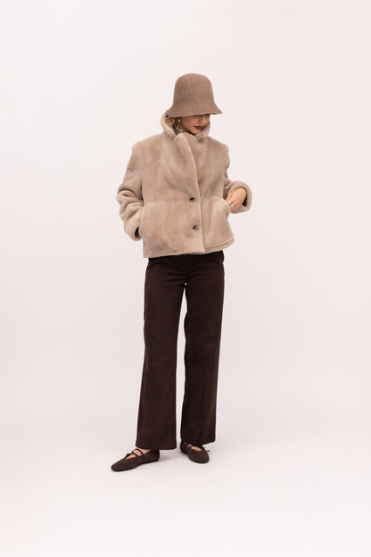 Short Faux Jacket - Taupe