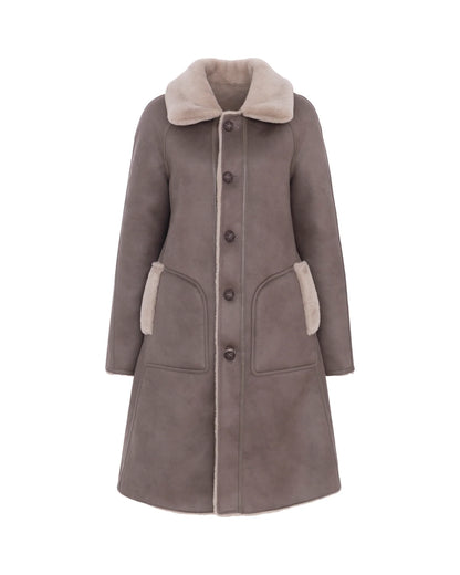Swing Faux Coat - Taupe
