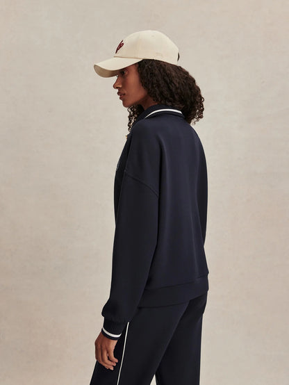 Bertie Half Zip Sweat - Navy