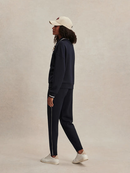 Bertie Half Zip Sweat - Navy