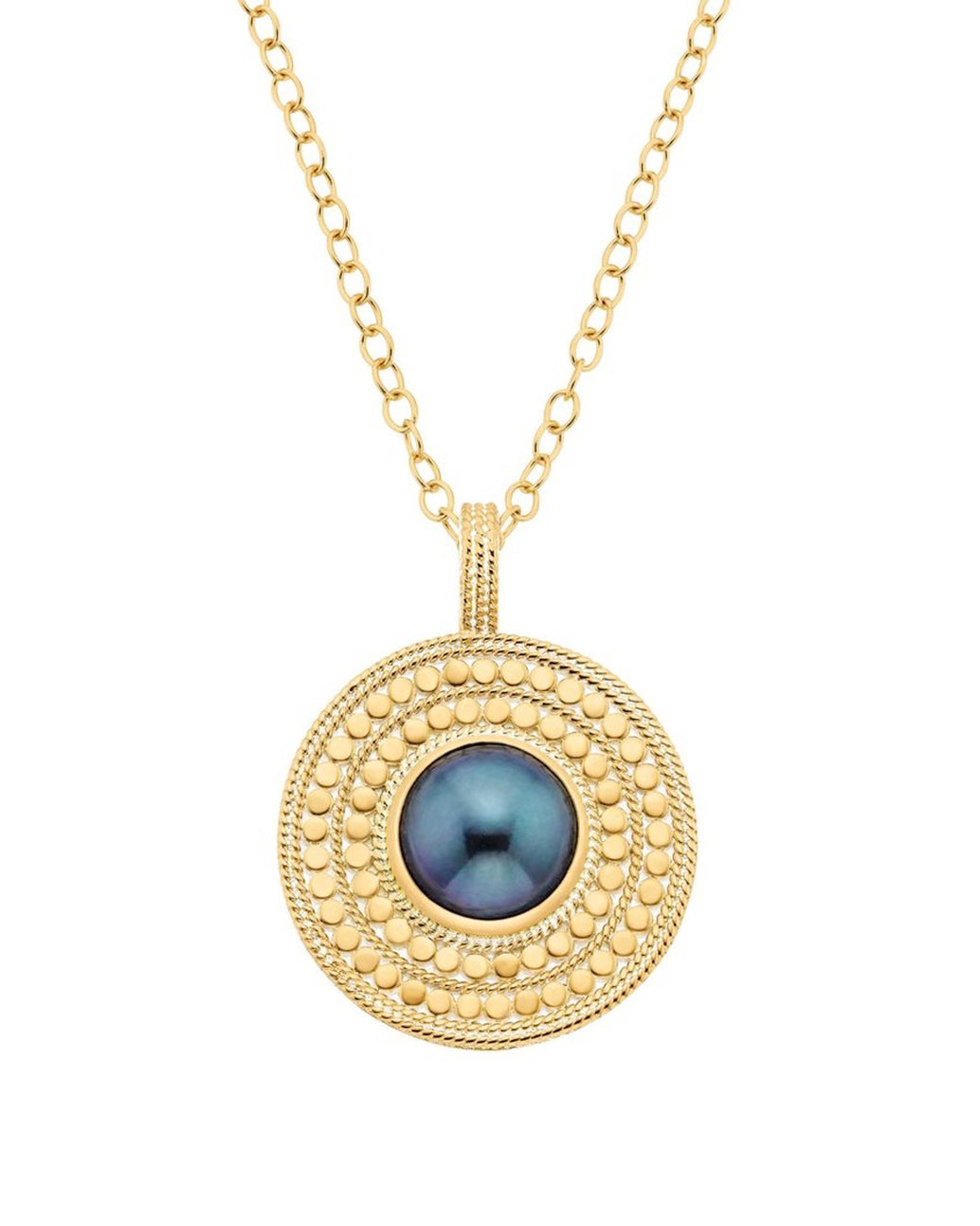 Blue Pearl Dotted Pendant