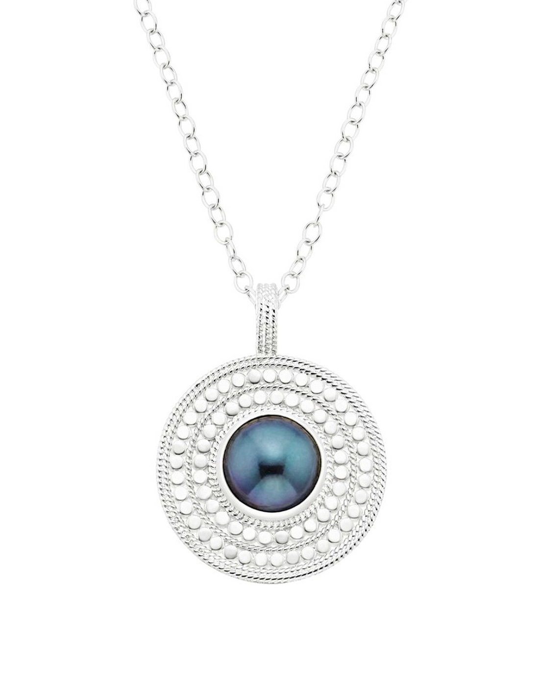 Blue Pearl Dotted Pendant