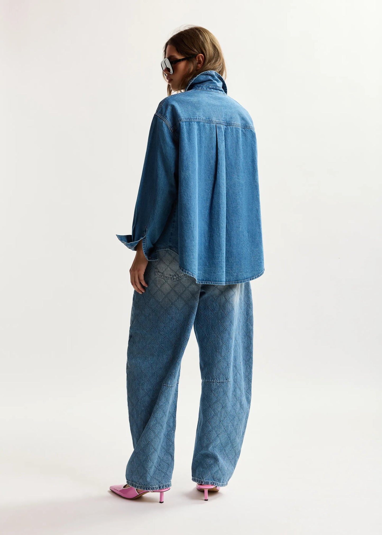 Konnection Rhinestone Shirt - Aquamarine