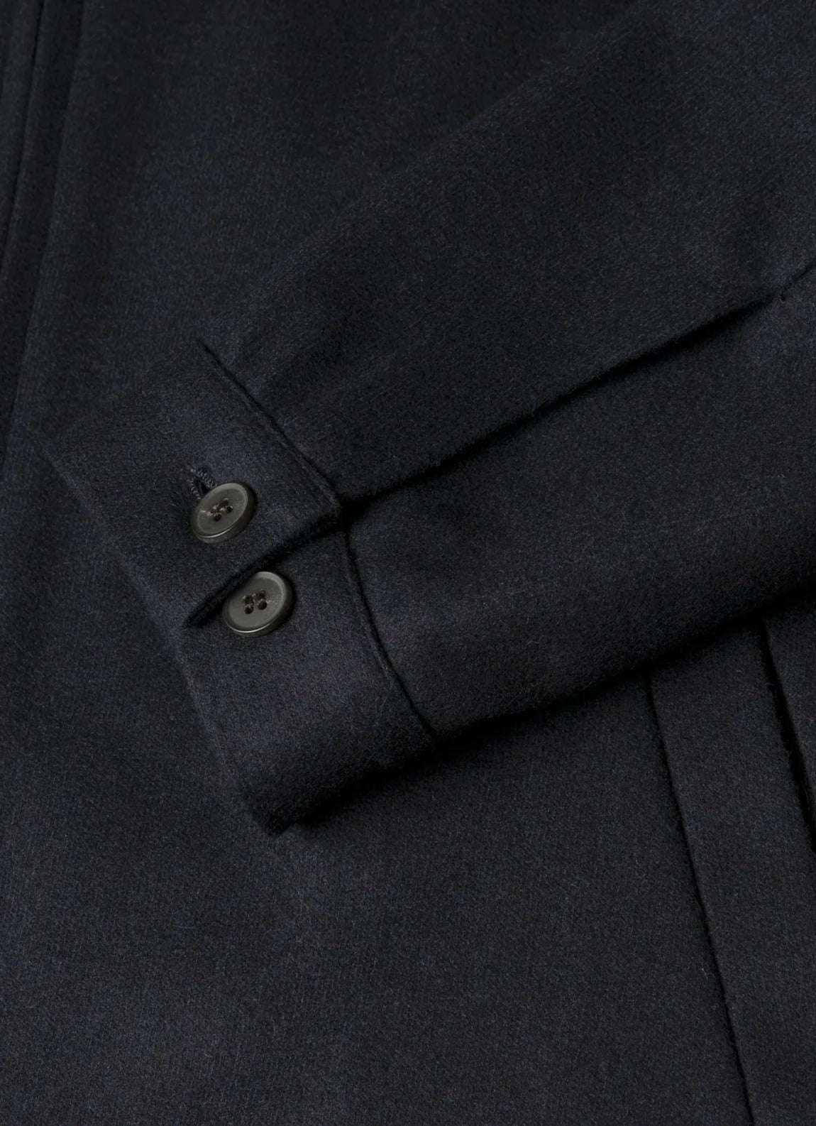 Boiled Wool Harrington Jacket - Navy