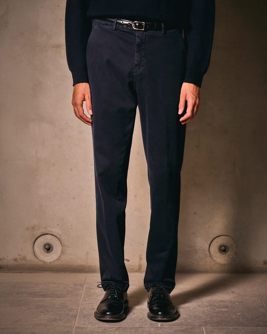 Naviglio Cotton/Tencel Chino - Navy