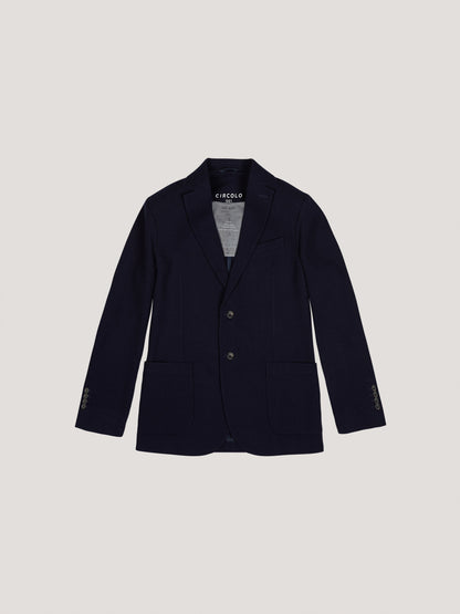 Navy Weft Wool Blazer