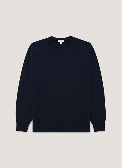 Cashmere Crew Neck Jumper - Navy