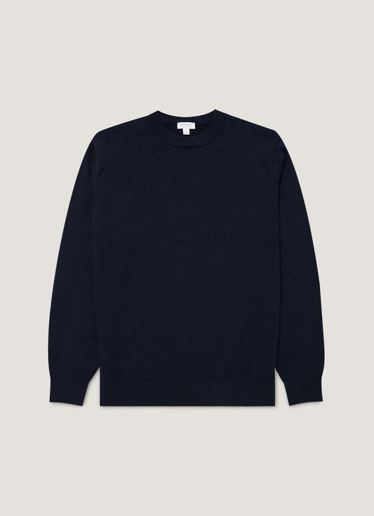 Cashmere Crew Neck Jumper - Navy
