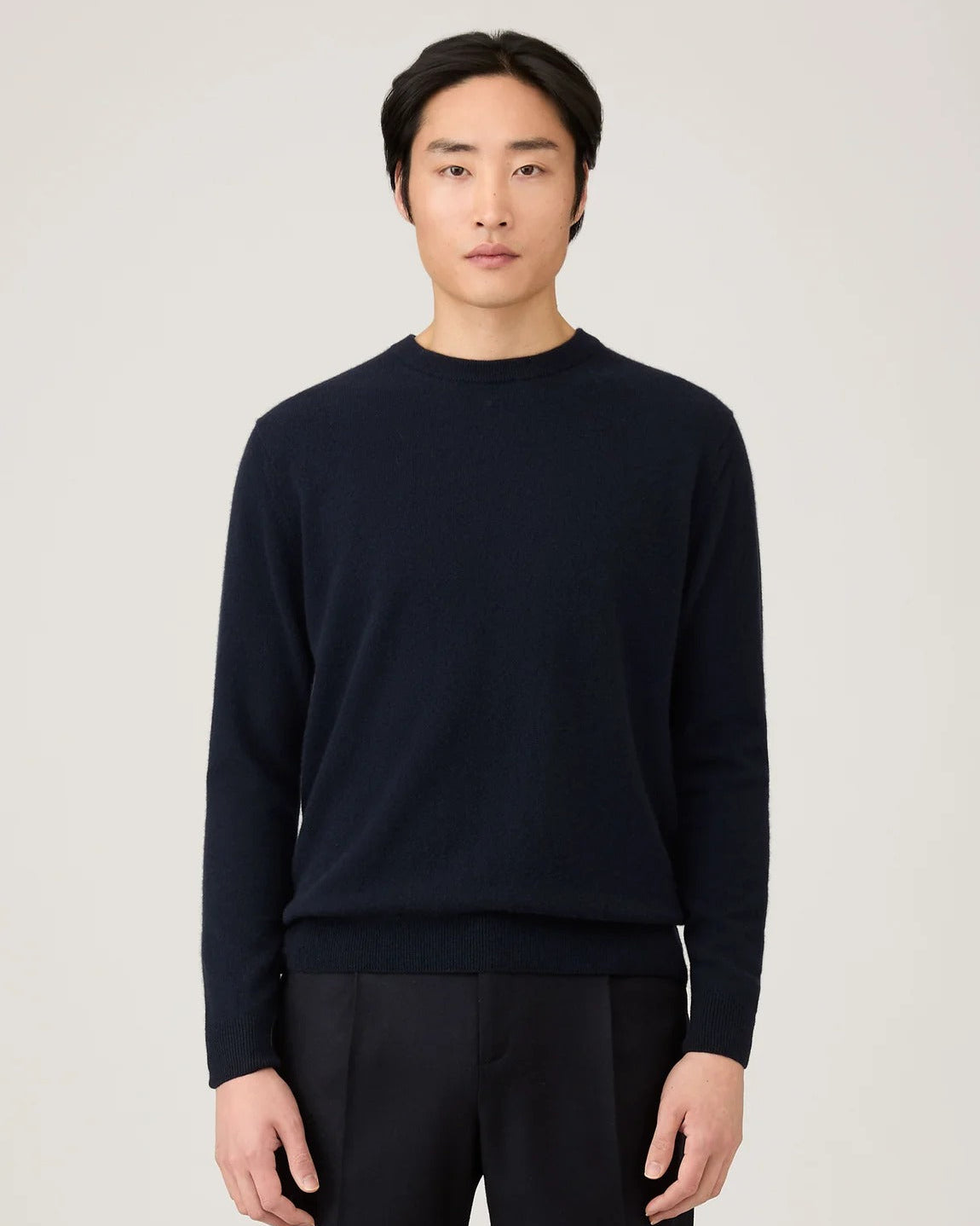 Cashmere Crew Neck Jumper - Navy
