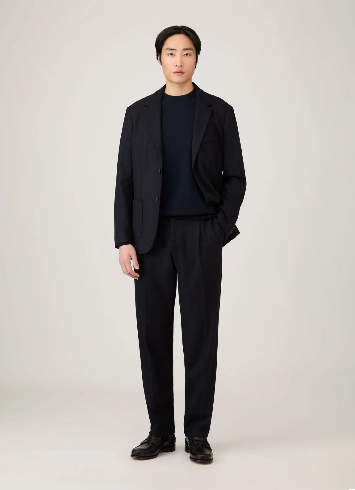 Cashmere Crew Neck Jumper - Navy