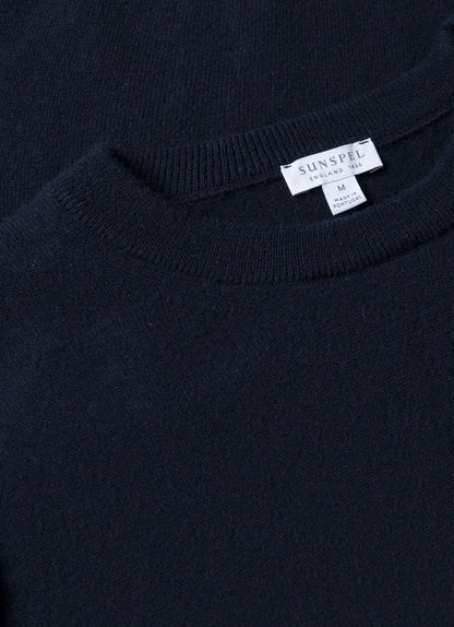 Cashmere Crew Neck Jumper - Navy