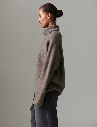 Clarke Soft Lamb Sweater - Choc Chip