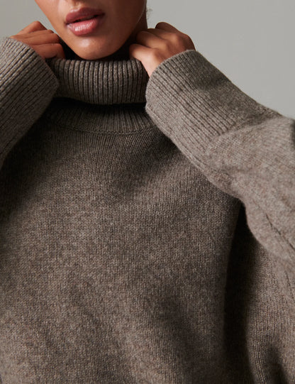 Clarke Soft Lamb Sweater - Choc Chip