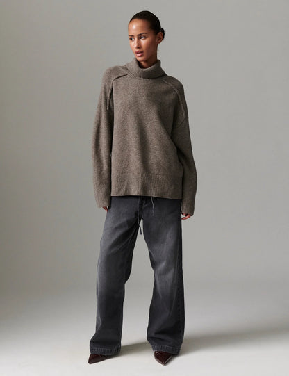 Clarke Soft Lamb Sweater - Choc Chip