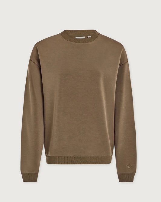Coralie Crew Sweat - Teak Olive