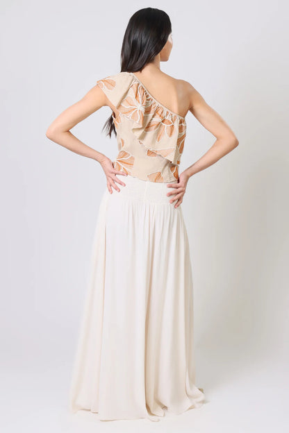 Aurora Wide Leg Trouser - Cream Tea