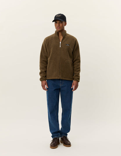 Creed Teddy Jacket in Teak Brown