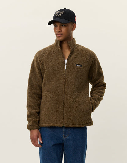 Creed Teddy Jacket in Teak Brown
