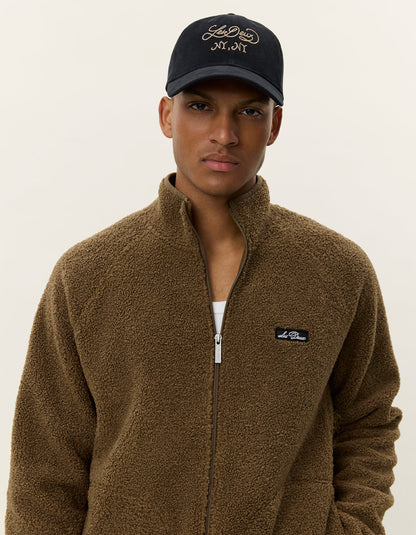 Creed Teddy Jacket in Teak Brown