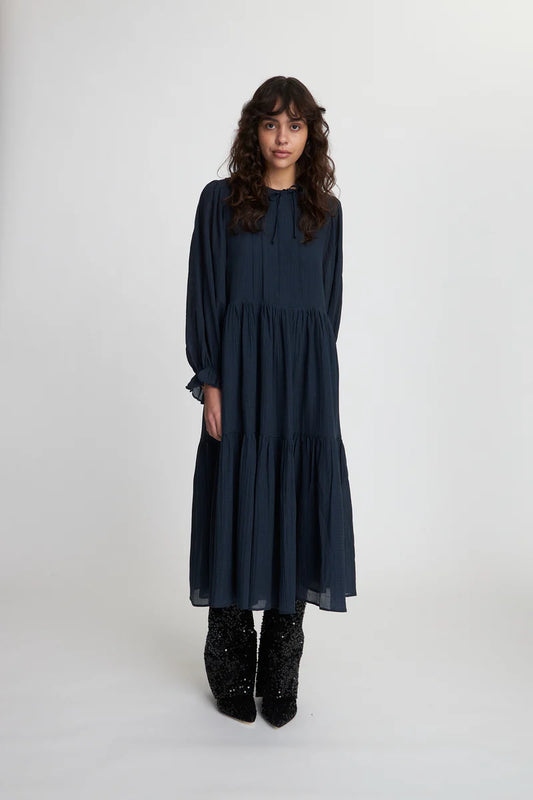 Crispy Dress Navy