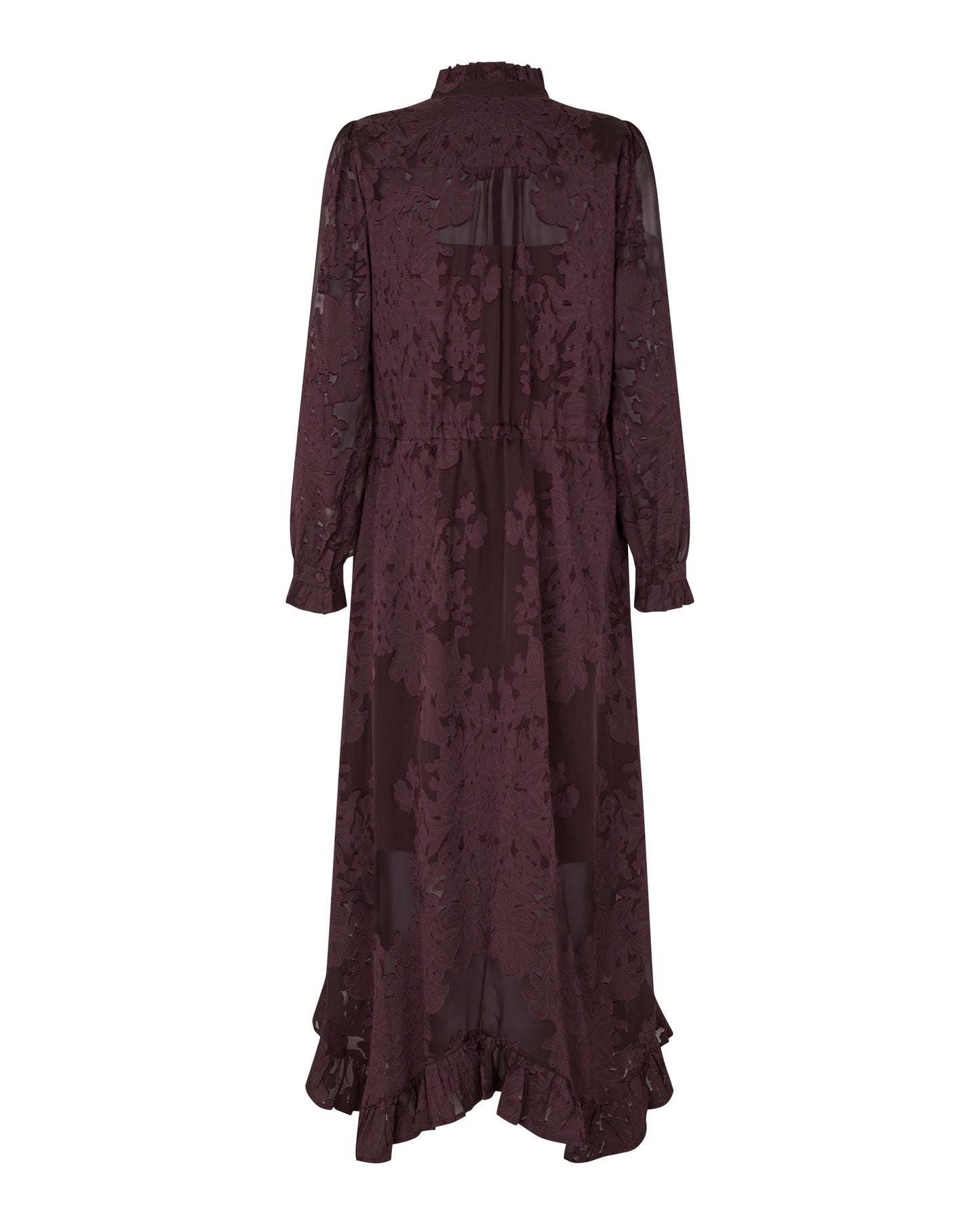 Lycia Sleeveless Dress with Drawstring in Flora Berry Wine