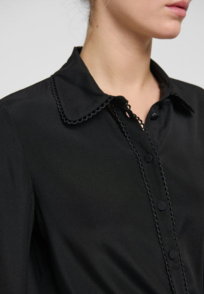 Lena Blouse with Special Trim in Black