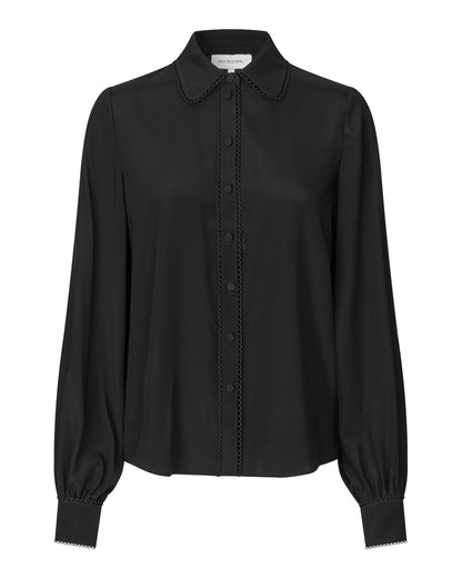 Lena Blouse with Special Trim in Black