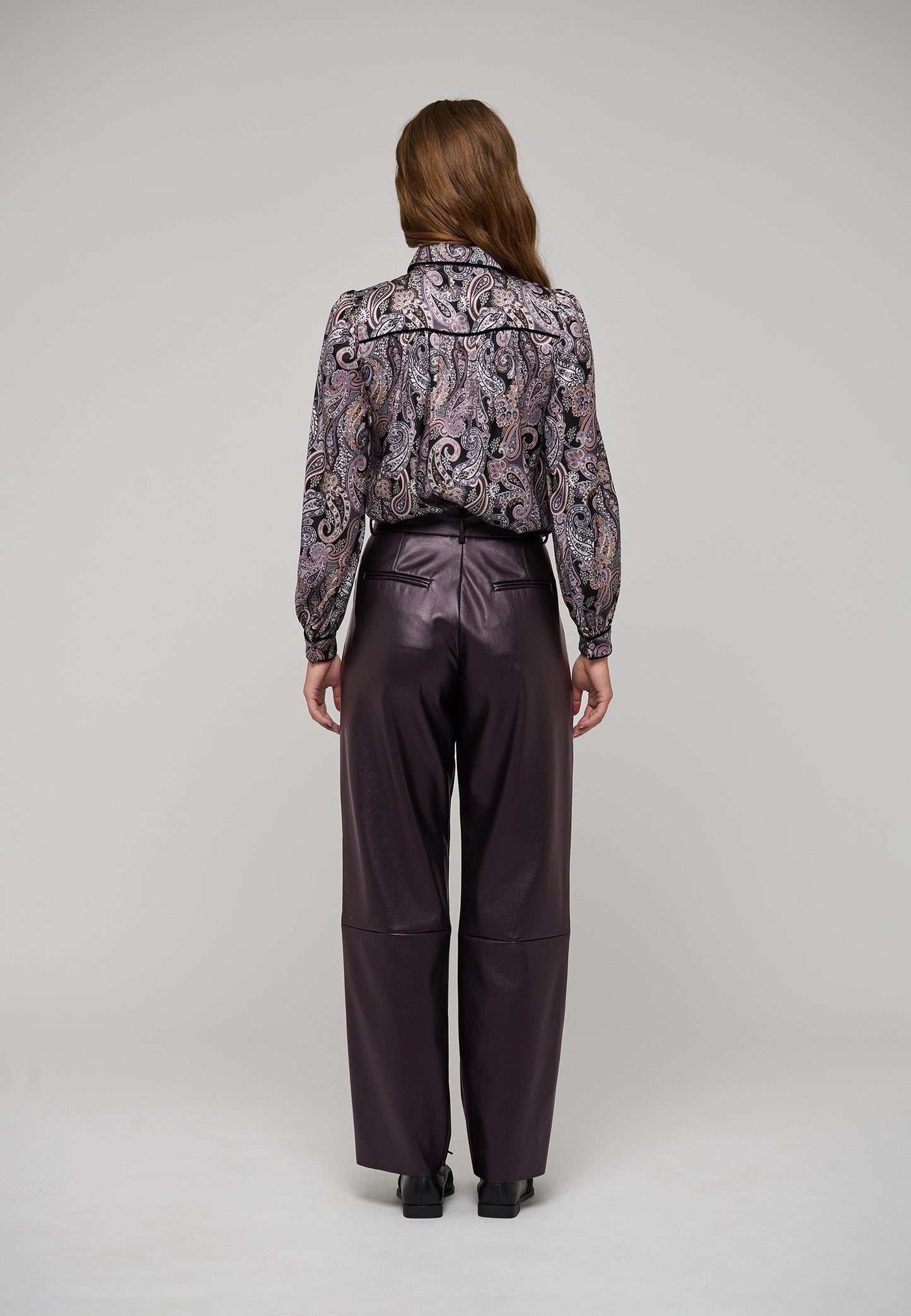 Roxanne Vegan Leather Pant in Black