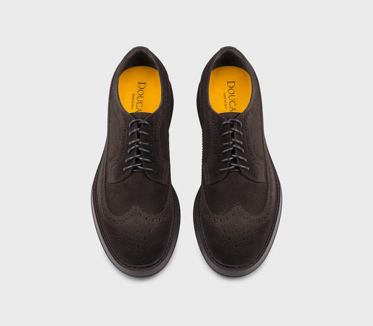 Suede Derby Lace Up Shoe