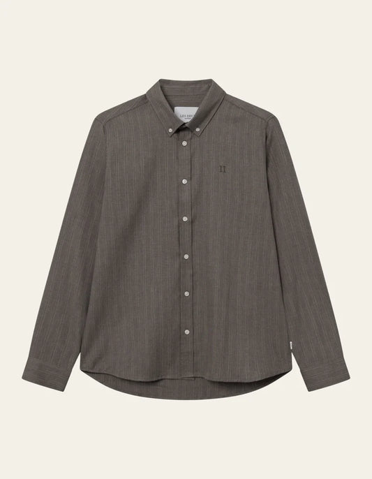 Desert Reg Stripe Shirt Brown