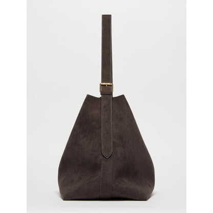 Adelio Suede Handbag Dark Brown