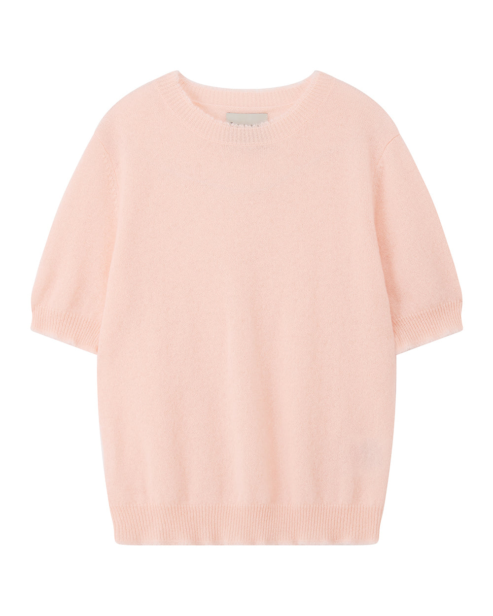 Distressed Cashmere T-Shirt - Powder Puff