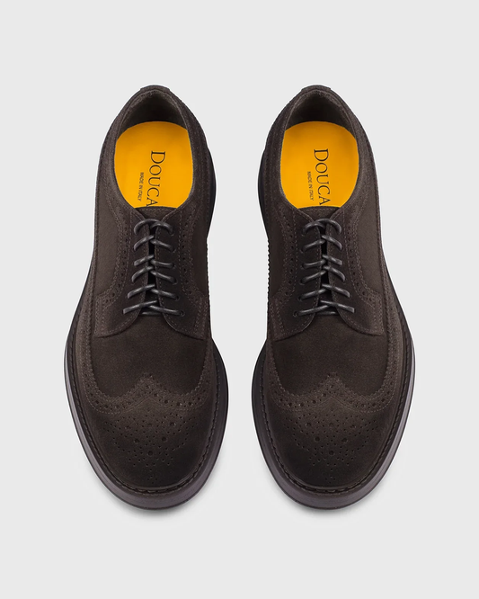 Suede Derby Lace Up Shoe