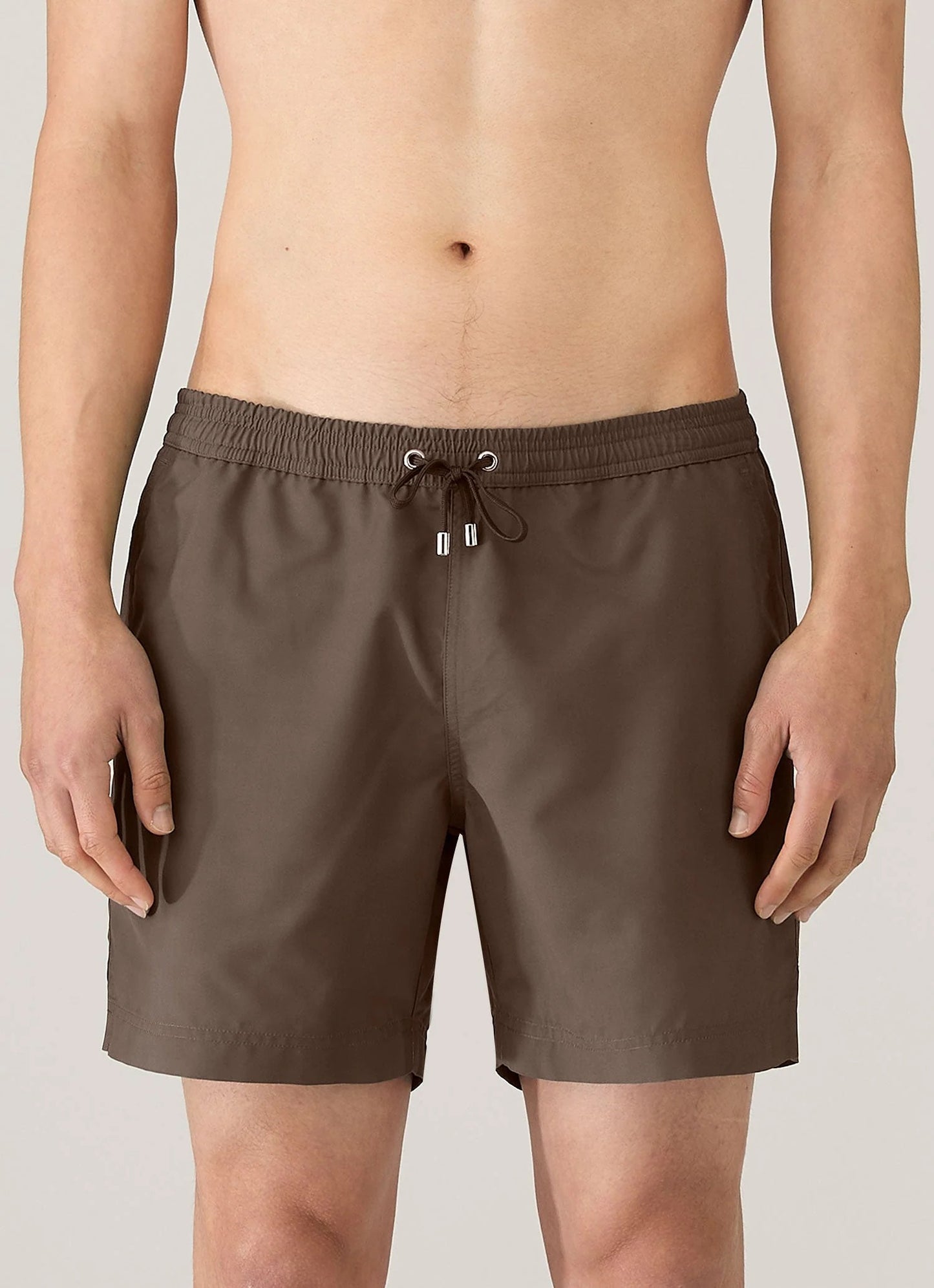 Drawstring Swim Shorts - Dark Walnut
