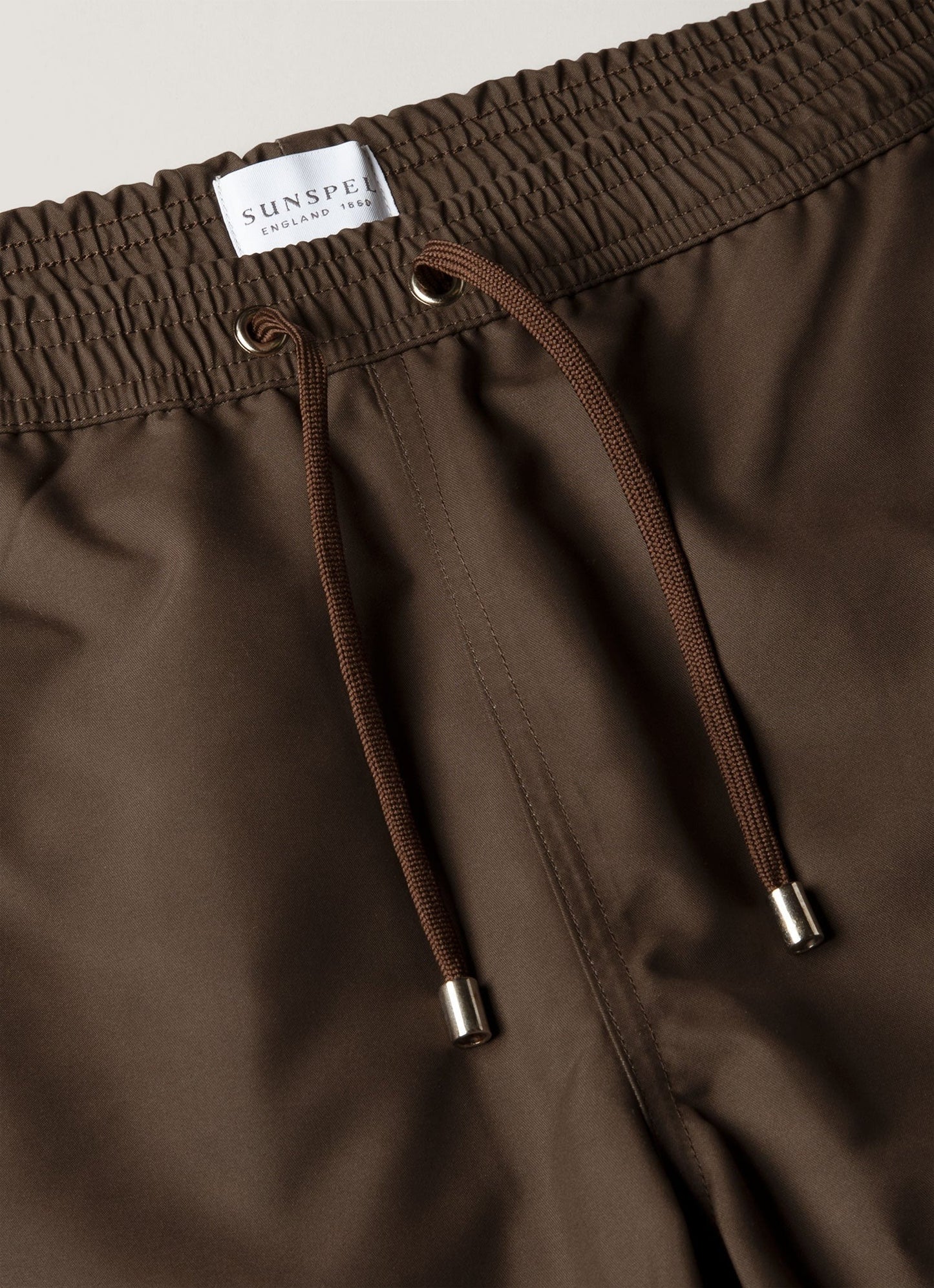 Drawstring Swim Shorts - Dark Walnut