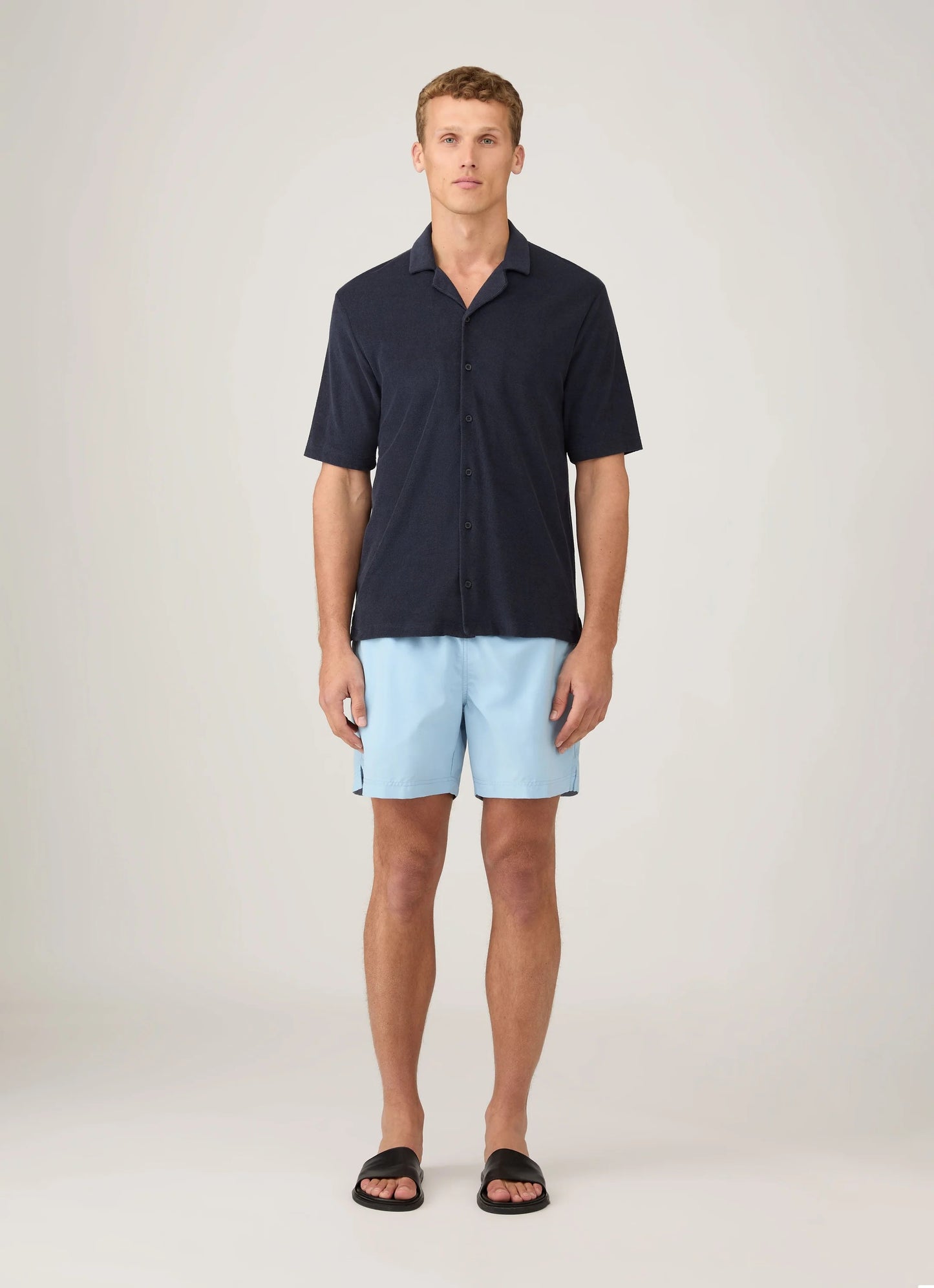 Drawstring Swim Shorts
 - Light Blue