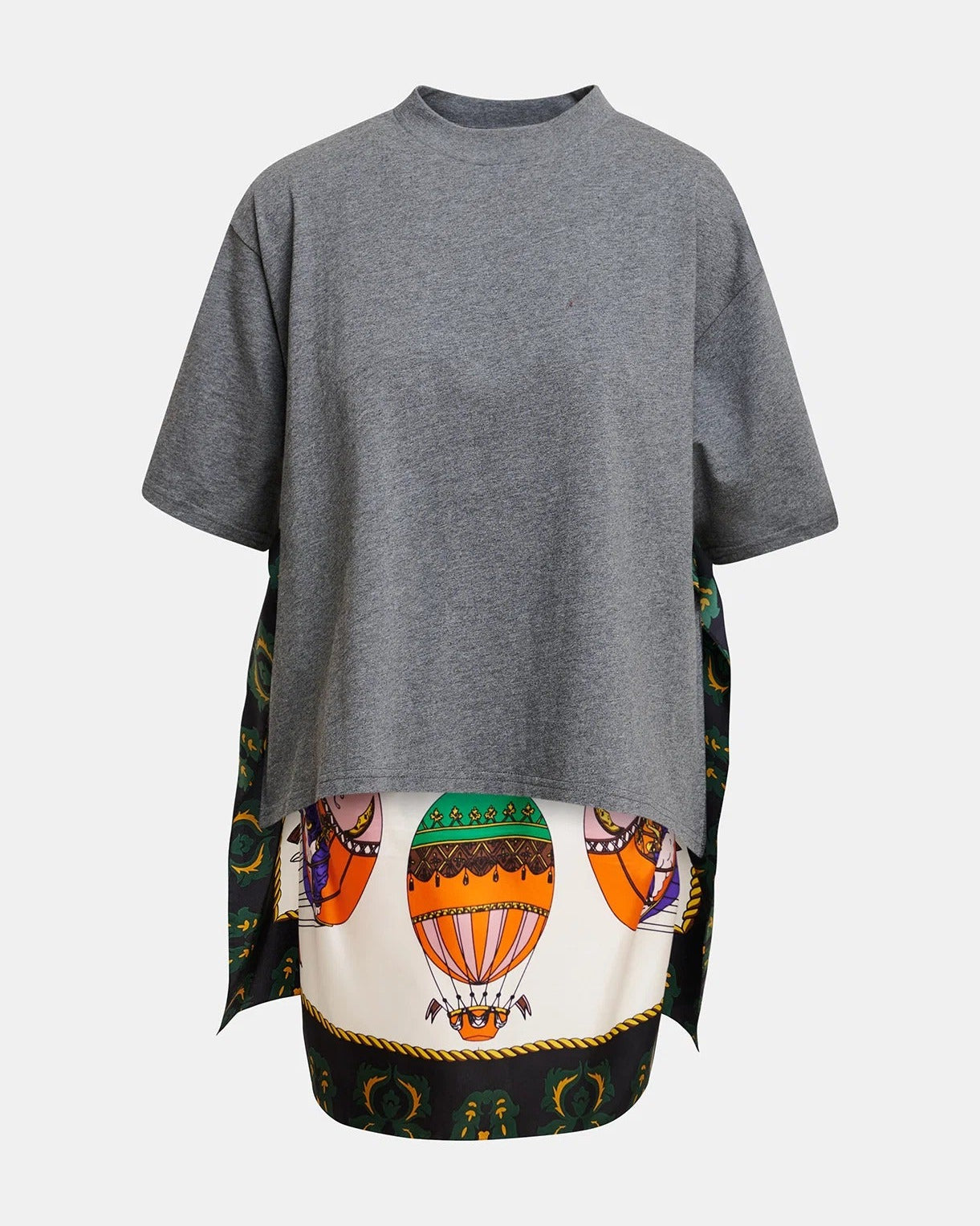 Kassis T-Shirt With Silk Scarf in Black