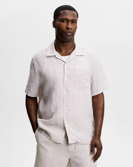 Elio Linen Shirt - Moonbeam