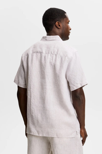 Elio Linen Shirt - Moonbeam