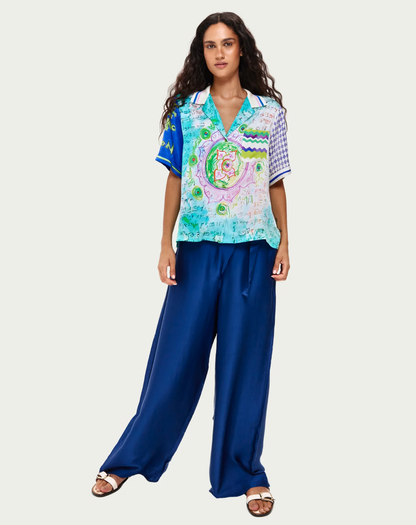 Ellen Wrapped Trouser Navy