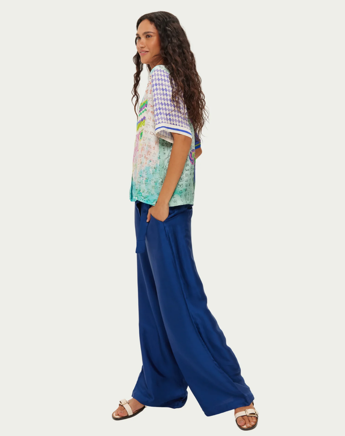 Ellen Wrapped Trouser Navy
