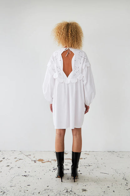 Embroidery Anglaise Mini Dress