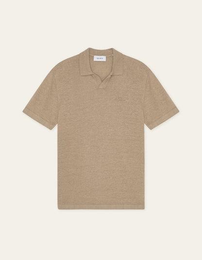 Emmanuel Knit Polo - Dark Sand