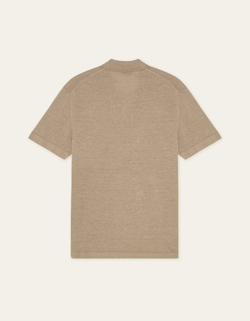 Emmanuel Knit Polo - Dark Sand