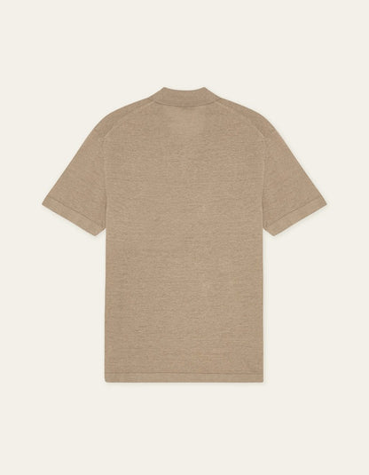 Emmanuel Knit Polo - Dark Sand