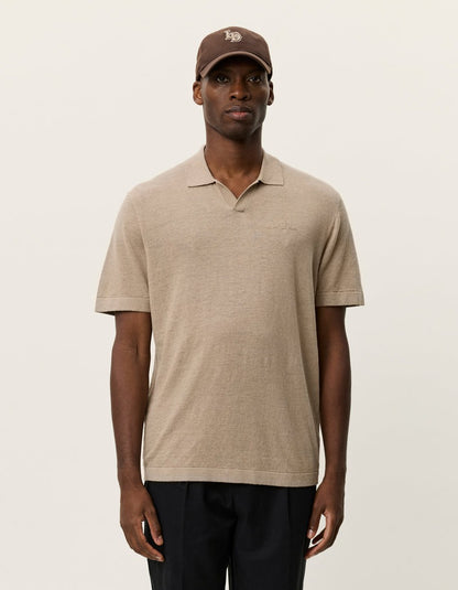 Emmanuel Knit Polo - Dark Sand